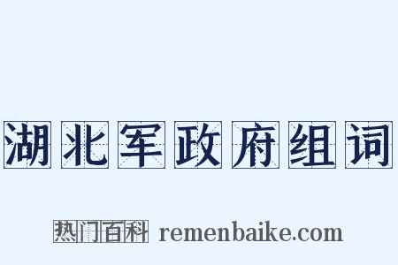 湖北军政府组词是什么意思的图片